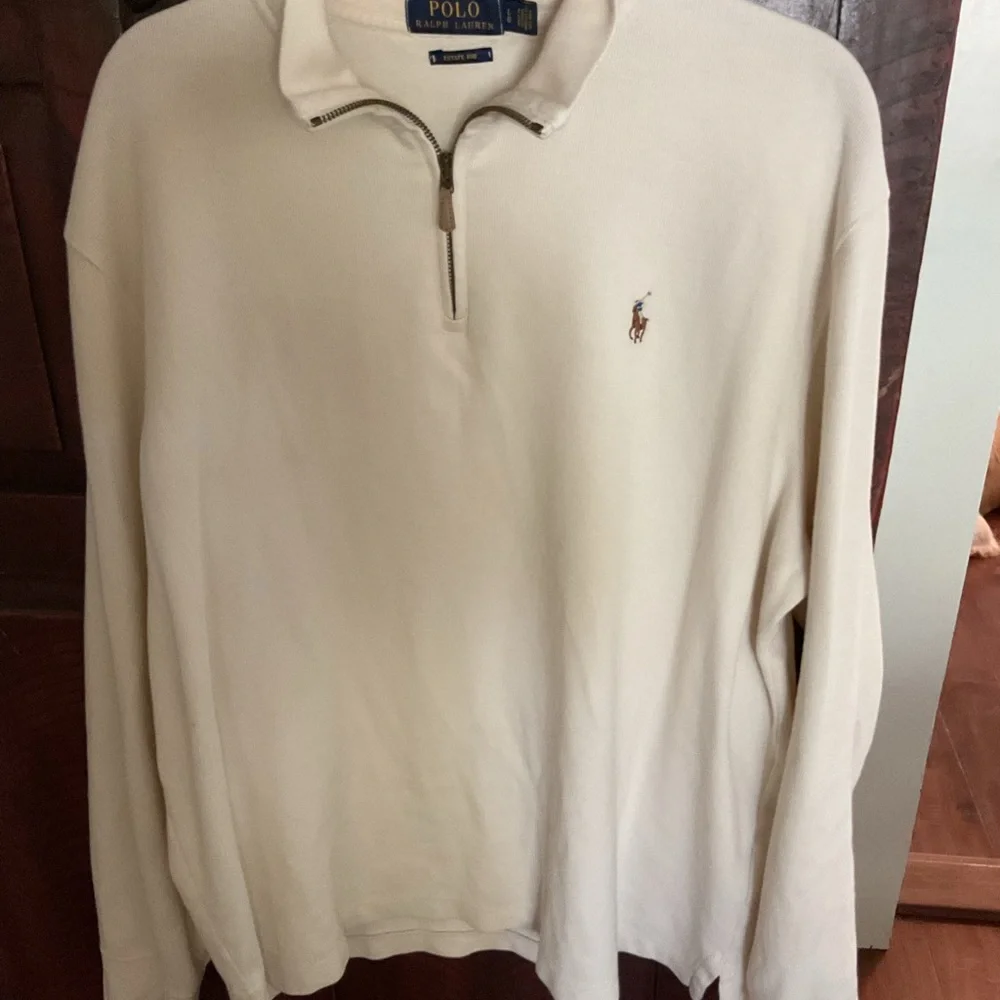 Polo by Ralph Lauren Cream Quarter-Zip Sweater